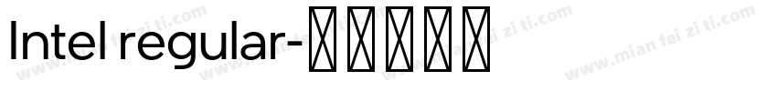 Intel regular字体转换